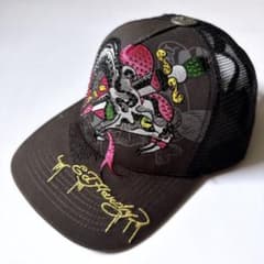 Ed Hardy エドハーデー メッシュキャップ 刺繍 ラインストーン Y2K