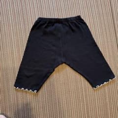 キッズ 黒 パンツ スパッツ メロウ仕上げのサムネイル