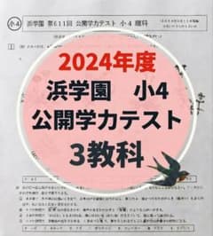 浜学園 小4 2024年 公開学力テスト 3教科 1年分 - メルカリ