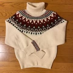 ノルディック柄 タートルセーターのサムネイル