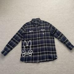 Psycho Bunny サイコバニー 刺繍 チェック フランネル シャツ XL