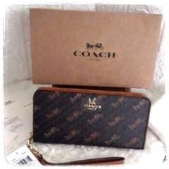 コーチ／ C3547】新品 シグネチャー デニムマルチ 長財布 ストラップ付