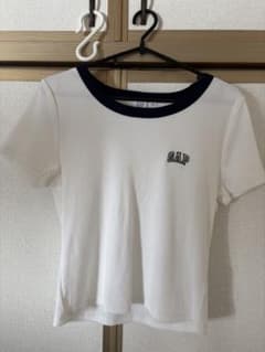 GAP リブ 半袖 Tシャツ ホワイト ネイビーのサムネイル