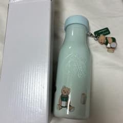 新品 スタバ＆ジェラートピケ ベアチャーム付 ステンレスボトル ミント