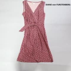 051” DIANE von FURSTENBERG ノースリーブワンピ美品 0のサムネイル