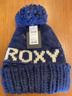 ロキシー　ニットキャップ　ネイビー　フリーサイズのサムネイル