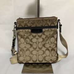 Coach ショルダーバッグ ブラウン キャンバス シグネチャのサムネイル