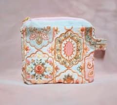 ✿インド刺繍生地３種類✿ポケットティッシュポーチのサムネイル