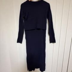 Rosemadame 授乳用ニットワンピース ネイビー Mのサムネイル