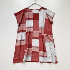 美品＊ヨーガンレール コットンチュニック M ブルー 半袖 日本製 ゆったり 極美品✨ヨーガンレール 半袖 チュニック カットソー コットンリネン