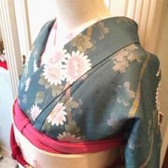 納戸色のお花の小紋のサムネイル