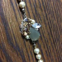 美品☆イア パピヨネ ビジュー パール ロング ネックレスのサムネイル
