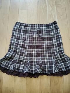 LIZLISA チェック柄起毛ミニスカート キュロット姫カジ ピンク平成レース リズリサ チェック柄 ミニスカート ブラウン レース 姫系姫カジy2k00s
