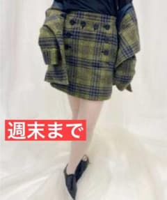 【週末まで60%OFF】Charles Chaton ミニスカート グリーン Sのサムネイル