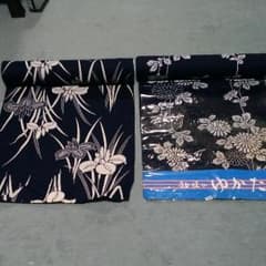 【やづ様専用】菊柄　反物　ゆかた　絹100%　36cm×11.7mのサムネイル