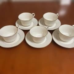 美品】オールドノリタケ トゥレーン 7562 カップ&ソーサー 5客セット