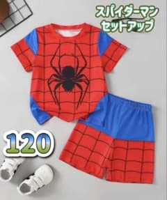 신품 스파이더맨 셋업 레드×블루 120 사이즈