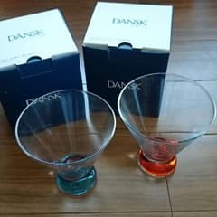 DANSK カクテルグラス ブルーとオレンジのサムネイル