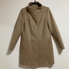 美品 INDIVI ウールコー ト ベージュ 40 L カシミア混のサムネイル