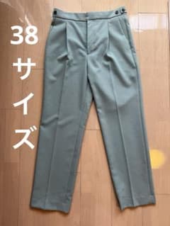 アダムエロペ　ミントグリーン スラックス　38 日本製のサムネイル