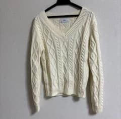 AZUL by MOUSSY アイボリー Vネックセーターのサムネイル