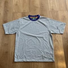 L.L.Bean ボーダーTシャツ 半袖 M グレー×パープルのサムネイル