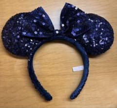 ディズニー カチューシャ スパンコール ネイビーのサムネイル