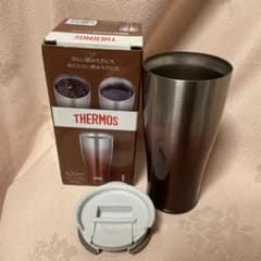 THERMOS 真空断熱タンブラー スパークリングブラウン　蓋つきのサムネイル