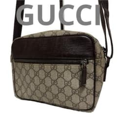 GUCCI GGスプリーム カメラバッグ ショルダーバッグ ベージュ E36 GUCCI GGスプリーム カメラバッグ ショルダーバッグ ベージュ E36