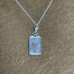 a11162 A&G シルバー ダガー フレーム ドッグタグ ペンダントトップ