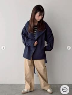 ネイビーダブルブレストトレンチコートのサムネイル