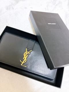 即購入ok】【おまけミラー】YSL ブラックレザー長財布 - メルカリ