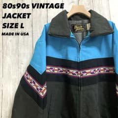 80s90sヴィンテージUSA製古着DAVID JAMESジップアップジャケット 