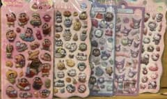 立体ぷくぷくシール５枚セット ちいかわ クレヨンしんちゃん クロミ キティのサムネイル