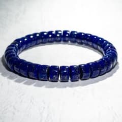 最高品質】ラピスラズリ ボタンカット ブレスレット 8mm 天然石 1467 