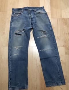 リーバイス 501 ダメージ デニム ジーンズ パンツ USA製 423 ビンテ 