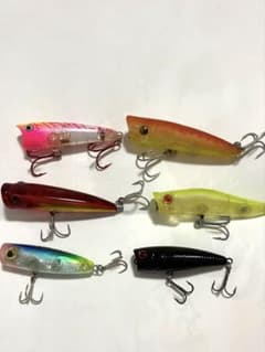 トップウォーター ポッパー ルアー 6個セットのサムネイル