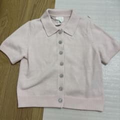 H&M ポロニット 半袖 ピンク XSのサムネイル
