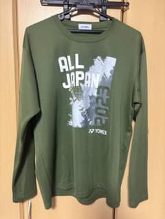 YONEX 長袖Tシャツ ALL JAPAN 2023 カーキ　Oサイズのサムネイル
