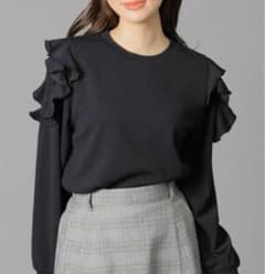 Honeys 肩レースブラウス 黒 Mのサムネイル