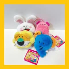 たべっ子どうぶつ フェイスマスコット 全4種 コンプリートセット ぬいぐるみ