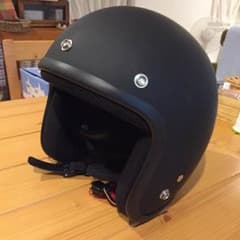ネオライダースのジェットヘルメット マットブラック マスク付のサムネイル
