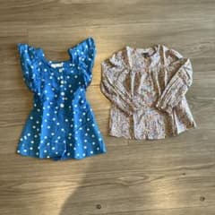 zara 120 ショートパンツワンピース　長袖シャツ　セットのサムネイル
