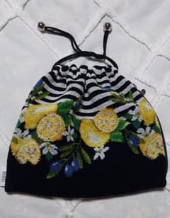 フェイラー　レモン柄巾着　美品のサムネイル