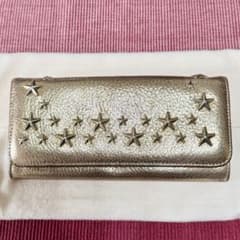 お値下げ【保証書、保存袋あり♪】Jimmy Choo Nino 長財布 ゴールドのサムネイル