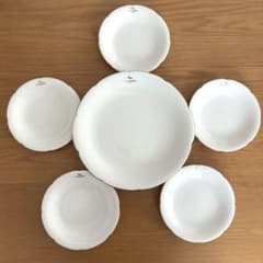 洋食器 食器 白 金縁 食器セット LANCER ホワイト陶器皿 6枚セット