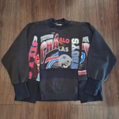 77CIRCA - NFLチームロゴ入り ブラックスウェット 　77circa 再構築 NFLチームロゴ入り ブラックスウェット 77circa 再構築 - メルカリ