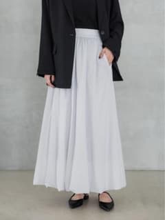 ◇新品◇未使用◇ crewre クルーレ ナイロンドレープマキシスカート 白