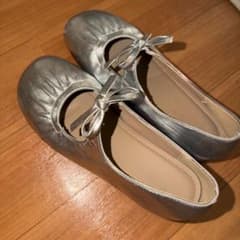 シルバー バレエシューズ フラットパンプスのサムネイル