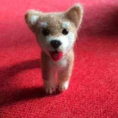 羊毛フェルト芝イヌちゃん[値下げ]のサムネイル